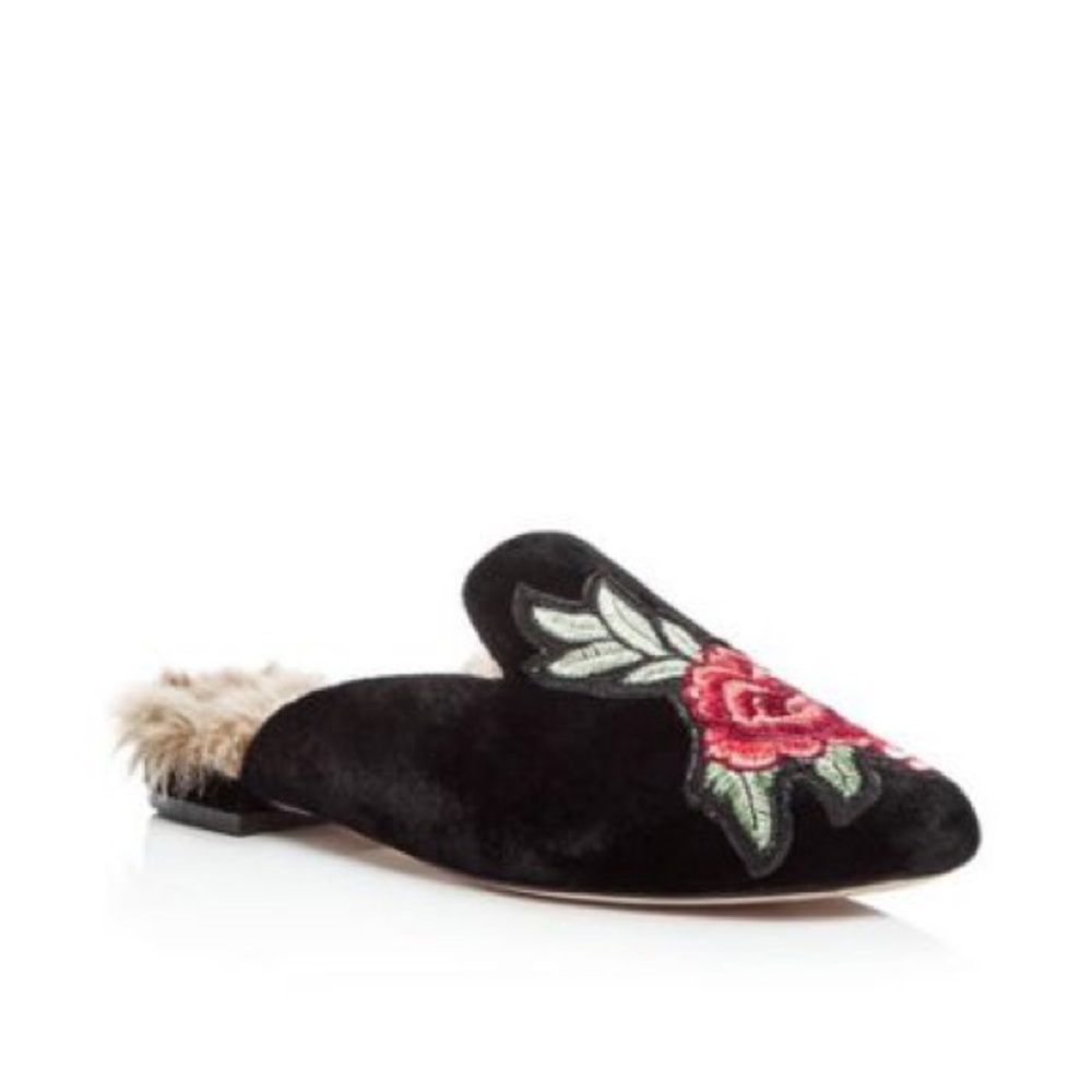 Joie rose fur mules